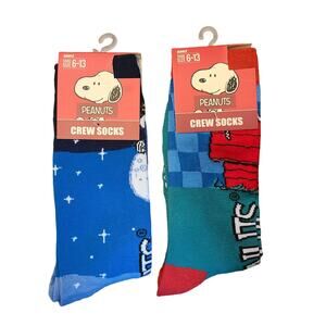 Snoopy Woodstock Socks The Peanuts 2 pair stocking stuffers